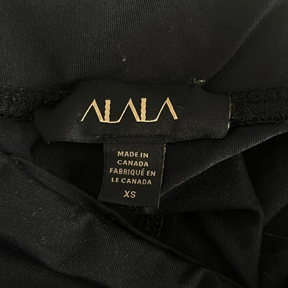 ALALA Black Mesh Leggings Capris High Rise Athleisure Size X Small - Picture 8 of 10